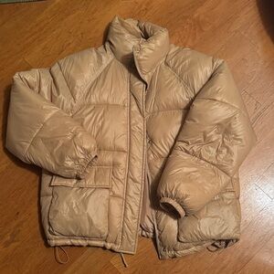 Abercrombie & Fitch Beige Puffer Jacket